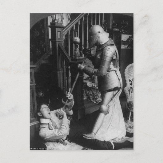 Seltsam Vintager Viktorianischer Mann und Nacht Postkarte (Vorderseite)