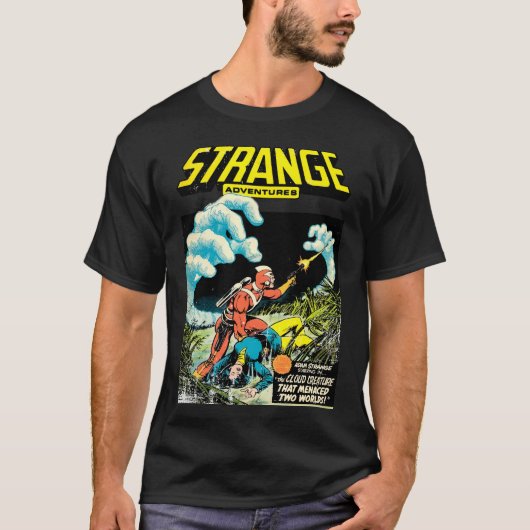 Seltsame Abenteuer - Retro-Comicen T-Shirt (Vorderseite)