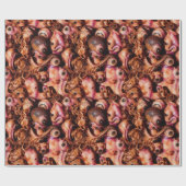 Seltsame, Abstrakte Alien Fleisch und Augenbrauen Geschenkpapier (Flach)