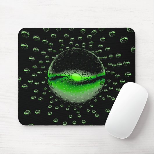 Seltsame Alien Orbs, die ein unheimliches grünes L Mousepad (Mit Mouse)