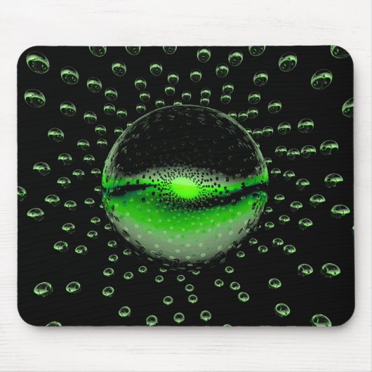 Seltsame Alien Orbs, die ein unheimliches grünes L Mousepad (Vorne)