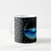 Seltsame Alien Orbs, die ein weiches blaues Licht  Kaffeetasse (Vorderseite Links)