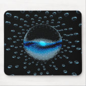 Seltsame Alien Orbs, die ein weiches blaues Licht Mousepad (Vorne)