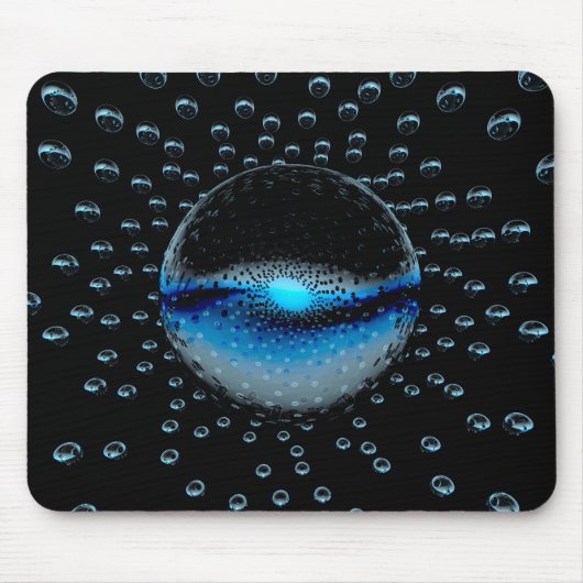 Seltsame Alien Orbs, die ein weiches blaues Licht Mousepad (Vorne)