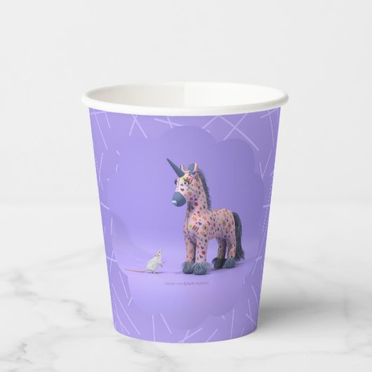 Seltsame Begegnung mit Kaffee-Tasse Pappbecher (Links)