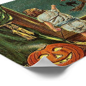 Seltsame Blicke werden zu Halloween, Kind, Katze, Poster (Ecke)