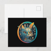 Seltsame Cat Stage an Ihren Scheinwerfern Postkarte (Vorne/Hinten)