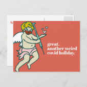 Seltsame Covid Holiday Funny Valentine's Day Postc Postkarte (Vorne/Hinten)