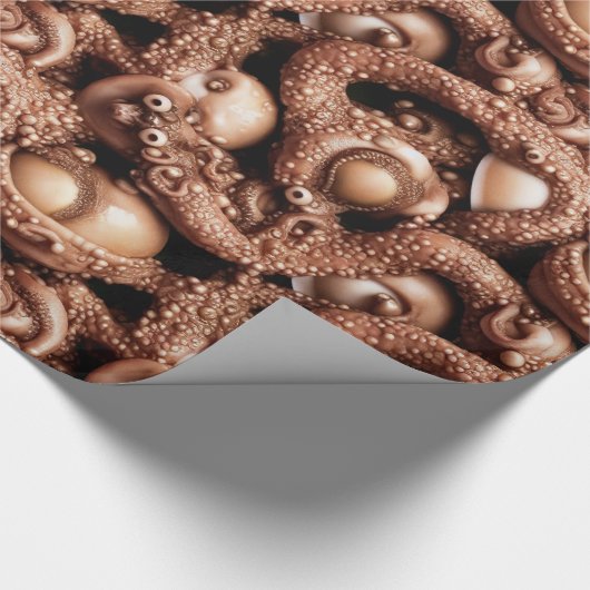 Seltsame Creepy Alien Slimy Octopus Tentacle Geschenkpapier (Ecke)