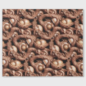 Seltsame Creepy Alien Slimy Octopus Tentacle Geschenkpapier (Flach)