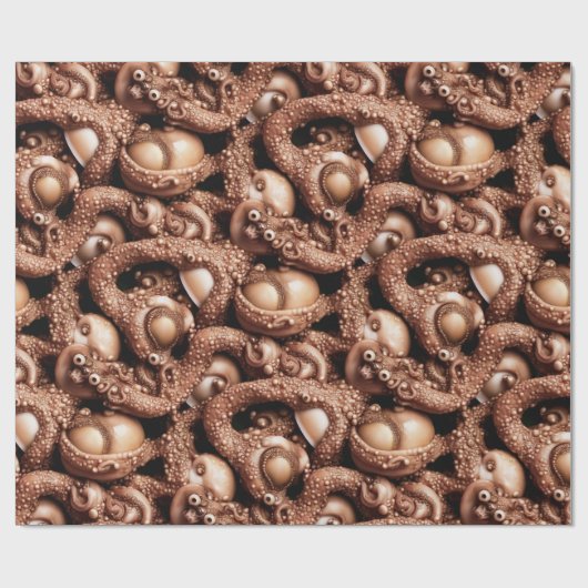 Seltsame Creepy Alien Slimy Octopus Tentacle Geschenkpapier (Flach)