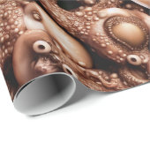 Seltsame Creepy Alien Slimy Octopus Tentacle Geschenkpapier (Rolleneckpunkt)