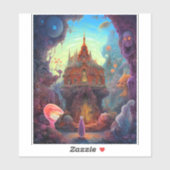 Seltsame Creepy House Surreal Art Aufkleber (Blatt)