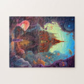 Seltsame Creepy House Surreal Art Puzzle (Horizontal)