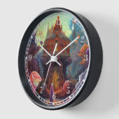 Seltsame Creepy House Surreal Art Uhr (Winkel)