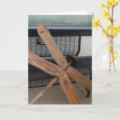 Seltsame Dragonfly Yard Art Jedes Anlasses Karte (Gelbe Blume)