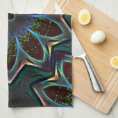 Seltsame, dunkelkreisförmige ellipse mit abstrakte geschirrtuch (Viertel Falte)