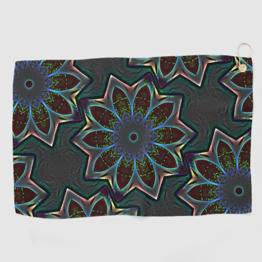 Seltsame, dunkelkreisförmige ellipse mit abstrakte golfhandtuch (Horizontal)