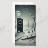 Seltsame dunkle, gruselige Weihnachtskarte Feiertagskarte (Vorne/Hinten)