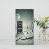 Seltsame dunkle, gruselige Weihnachtskarte Feiertagskarte (Stehend Vorderseite)