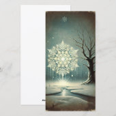 Seltsame dunkle Schneekarte Winterschneeflackenkar Feiertagskarte (Vorne/Hinten)