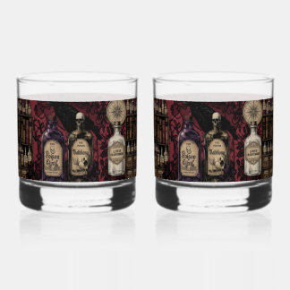 Seltsame Elixiere & Rabe Set aus 2 Rocks-Gläsern Whiskyglas