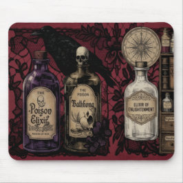 Seltsame Elixiere und Raben-Mauspad Mousepad