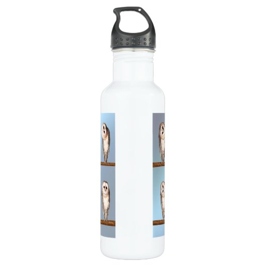 Seltsame Eule Edelstahlflasche (Rückseite)