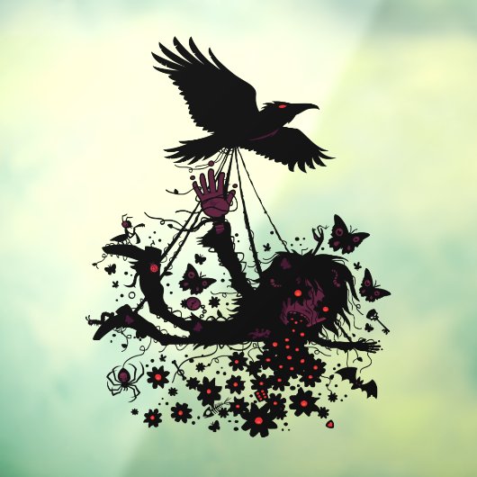 Seltsame Fahrt durch den Himmel Fensteraufkleber (Blatt 3)