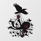 Seltsame Fahrt durch den Himmel Fensteraufkleber (Blatt)