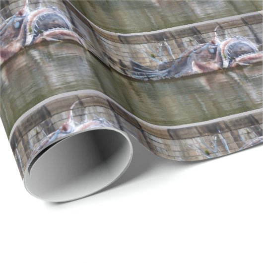 Seltsame Fantasie Anglerfish Graffiti Geschenkpapier (Rolleneckpunkt)