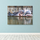 Seltsame Fantasie Anglerfish Graffiti Leinwanddruck (Insitu (Holzboden))