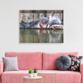 Seltsame Fantasie Anglerfish Graffiti Leinwanddruck (Insitu (Wohnzimmer))