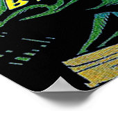 Seltsame Fantasie Die Beängstigende Hexe Vintage C Poster (Ecke)