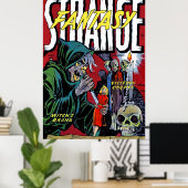 Seltsame Fantasie Die Beängstigende Hexe Vintage C Poster (Heimbüro)