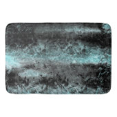 Seltsame faserige Textur in Blau und Schwarz Badematte (Vorderseite)