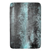 Seltsame faserige Textur in Blau und Schwarz Badematte (Vorderseite Vertikal)