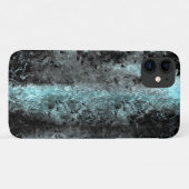 Seltsame faserige Textur in Blau und Schwarz Case-Mate iPhone Hülle (Rückseite (Horizontal))