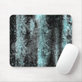 Seltsame faserige Textur in Blau und Schwarz Mousepad
