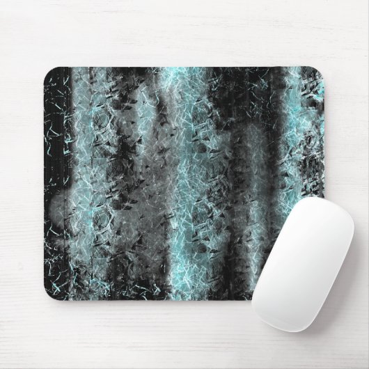 Seltsame faserige Textur in Blau und Schwarz Mousepad (Mit Mouse)