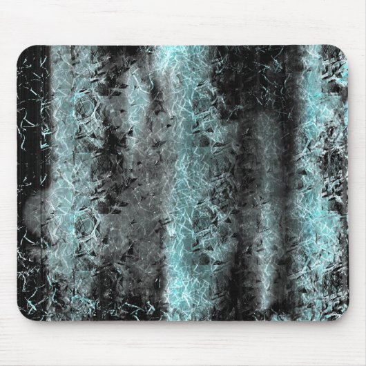 Seltsame faserige Textur in Blau und Schwarz Mousepad (Vorne)