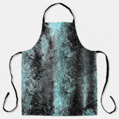 Seltsame faserige Textur in Blau und Schwarz Schürze (Vorderseite)