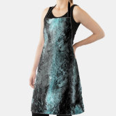 Seltsame faserige Textur in Blau und Schwarz Schürze (InSitu)