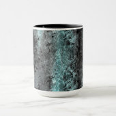 Seltsame faserige Textur in Blau und Schwarz Tasse (Zentrum)