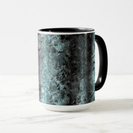 Seltsame faserige Textur in Blau und Schwarz Tasse