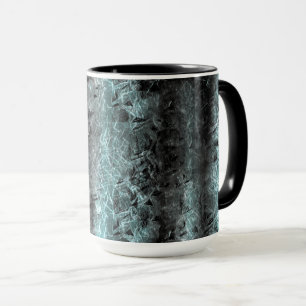 Seltsame faserige Textur in Blau und Schwarz Tasse