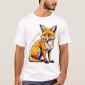 Seltsame Fuchs sitzen T-Shirt (Vorderseite)