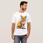 Seltsame Fuchs sitzen T-Shirt (Vorne ganz)