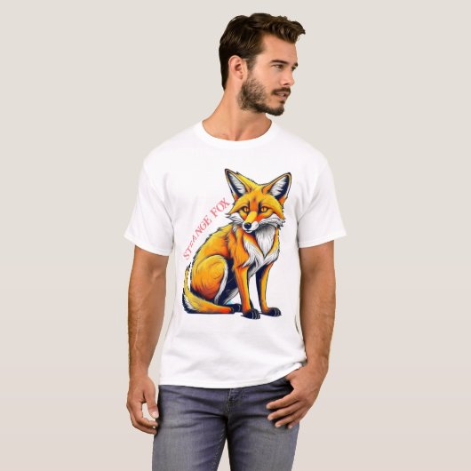 Seltsame Fuchs sitzen T-Shirt (Vorne ganz)