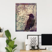 Seltsame Gedanken Surreal Aquarellfarben Pinakothe Poster (Heimbüro)